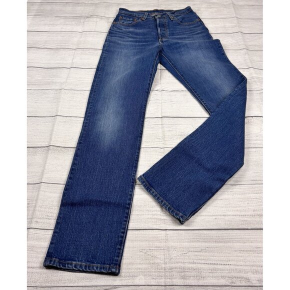 Levi's 501 Jeans Women's 24x32 Blue Original Fit Stretch Denim Button Fly - Picture 2 of 15